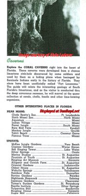 1930's - brochure for the Lost Lake Caverns tourist attraction in Miami