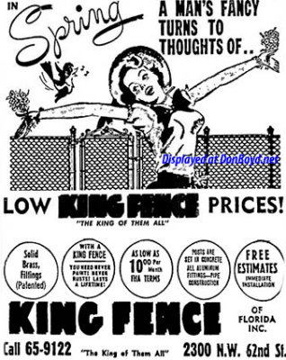 1954 - ad for King Fence of Miami