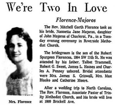 1961 - article about Karens Aunt Nan getting married
