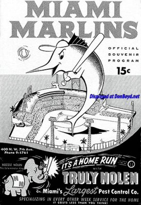 1956 - Miami Marlins souvenir program