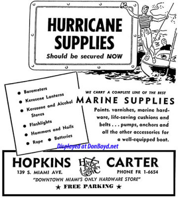 1956 - ad for Hopkins Carter
