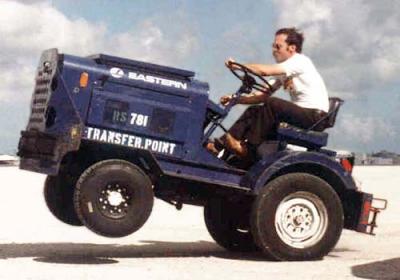 Late 70's - Don Boyd impounding an illegally parked Eastern tug at MIA