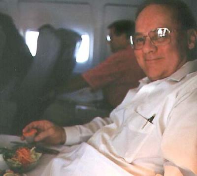 1998 - Don Boyd enjoying first class on US Airways flight