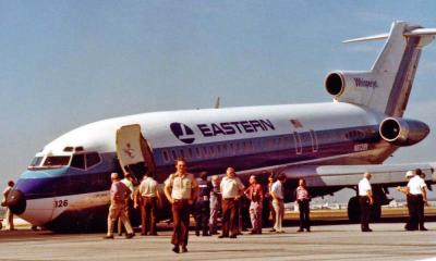 January 1978 - Don Boyd, Ray Ulrich and Charlie Mauch at Eastern B727-25 N8126N landing incident