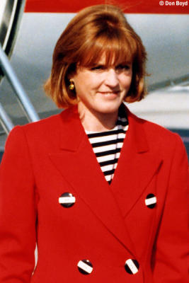 1991 - Sarah,  Duchess of York (Sarah Margaret Fergie Ferguson) at Miami International Airport