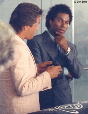 Late 80's - Crockett and Tubbs solving yet another crime at Miami International during Miami Vice