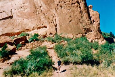 1990 - Karen on spring break at Garden of the Gods