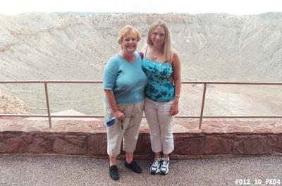 2004 - Karen and Donna at Meteor Crater, AZ