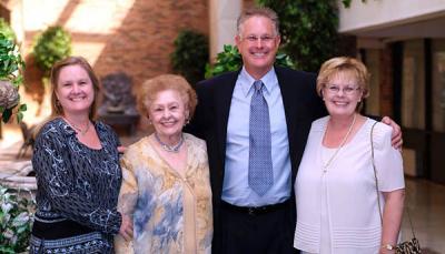 Jim's sister Wendy Criswell, Jim's mom Esther Criswell, Jim and Jim's sister Karen C. Boyd, photo #7253