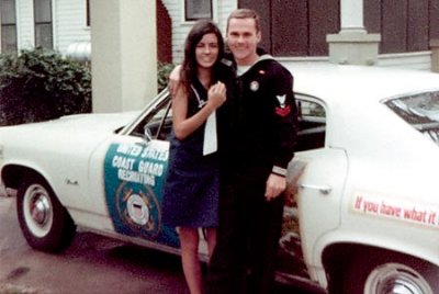 1968 - Sharon Willis and Don after driving in the Veteran's Day Parade in downtown Tampa
