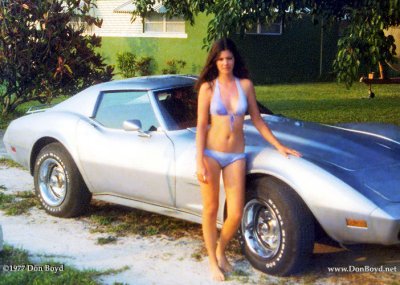 1976 - Kathey Z. with my Corvette