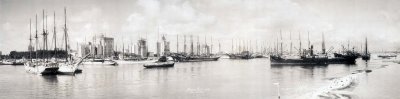 1925 - Biscayne Bay and City of Miami skyline