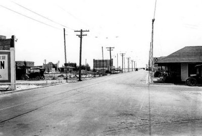 1921 - along the County Causeway from Miami to Miami Beach, Florida