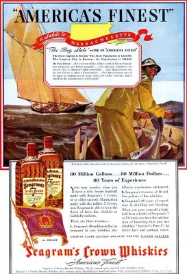 1950s - Seagrams Crown Whiskies ad