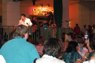 Elvis impersonator Chris MacDonald belting them out at Rick Shaws retirement party