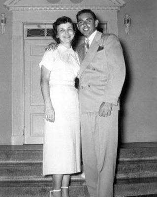 Mid 1950's -  Dorothy Dotty McLane and Johnny Cheleotis Wedding