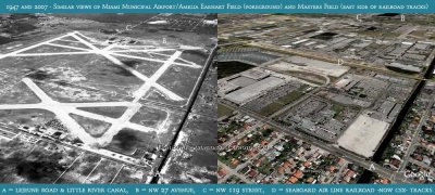 1947 and 2007 - then and now for Miami Municipal Airport and Master (AKA Masters and Masters) Field