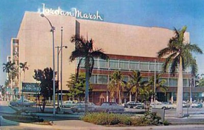 Late 1950's - east end of Jordan Marsh on NE 15th Street looking west toward Biscayne Boulevard