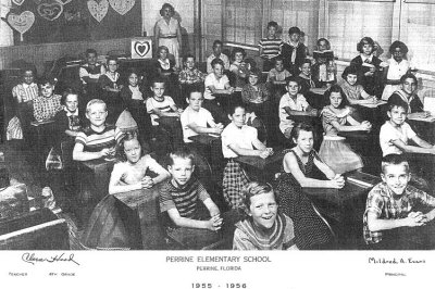 1956 - Clara Hood's 4th grade class at Perrine Elementary School (55-56)