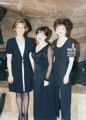 Fran Young (right) with Helene Hart (left) and Jackie Gomez, friends from work