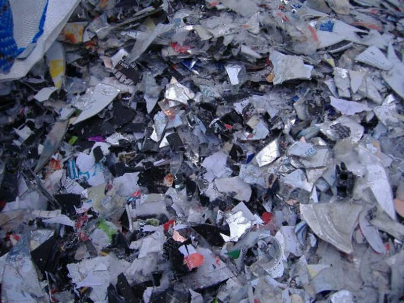 Shred CD with paper