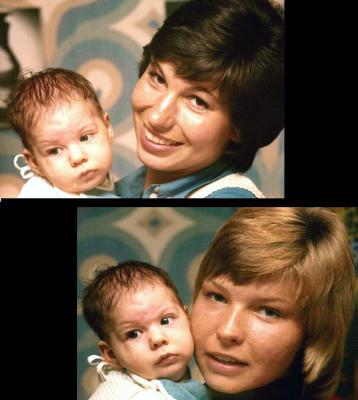 with aunts Gisela & Monika 1974