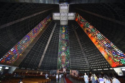 Inside View, Cathedral, Rio de Janeiro.