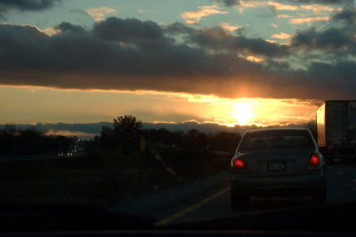 Tough sun on the drive home