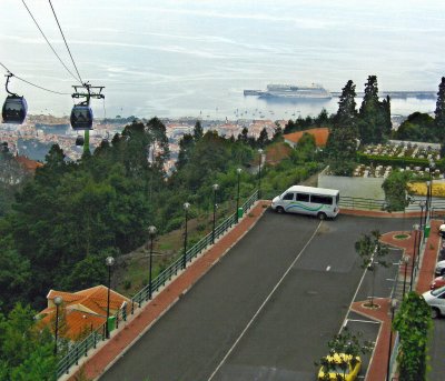 VIEW FROM TOP STATION OF CABLE CAR
