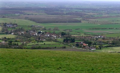 VIEW OF EDBURTON VILLAGE FROM THE DYKE