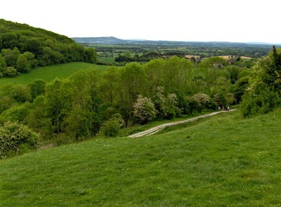 BASE OF THE DEVILS DYKE HILL & BEYOND