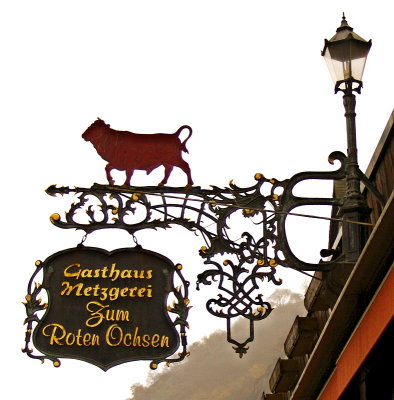 GUESTHOUSE 'RED OX' SIGN