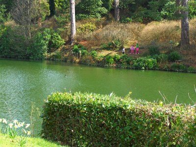 CHILDREN PLAYING BY ENGINE LAKE