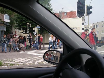 Crossing a street