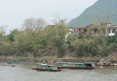 Small village by The Li River