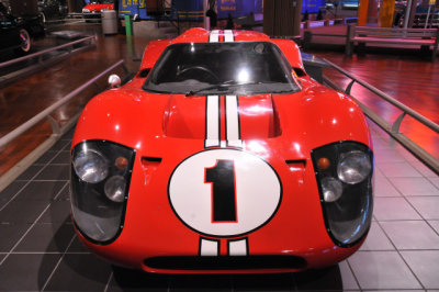 1967 Ford GT Mark IV, driven by Dan Gurney and A.J. Foyt to victory in the 1967 Le Mans 24-hour race in France.