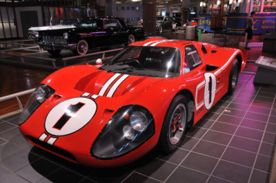 1967 Ford GT Mark IV, driven by Dan Gurney and A.J. Foyt to victory in the 1967 Le Mans 24-hour race in France.