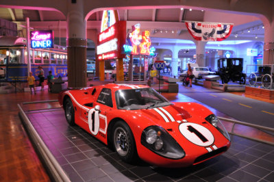 1967 Ford GT Mark IV, driven by Dan Gurney and A.J. Foyt to victory in the 1967 Le Mans 24-hour race in France.