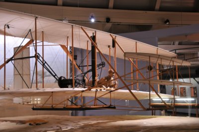 This is a full-size replica of the Wright Brothers' Flyer; the original is at the Smithsonian.