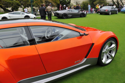 Dodge ZEO Concept (st). Background, from left: Lamborghini Gallardo LP560-4, Lamborghini Reventon, Maserati Quattroporte S.