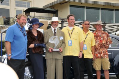 The team behind the 1938 Alfa Romeo 8C 2900B Touring Berlinetta, Best of Show awardee