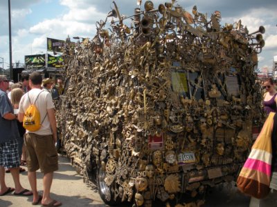 Artscape 2009 in Baltimore ... All the brass has doubled this van's weight, to about 10,000 pounds, according to the owner.