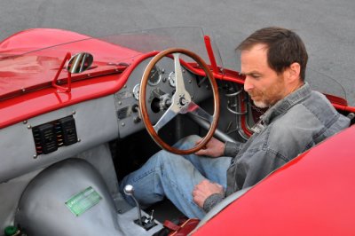1956 Maserati 300S, with museum curator Kevin Kelly behind the wheel