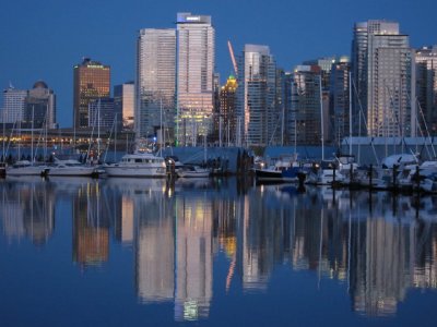 Downtown Vancouver skyline, as seen from Stanley Park