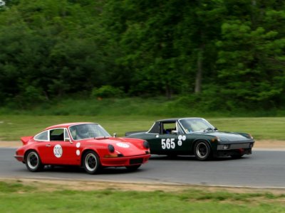 1973 Porsche 911T, left, and 1970 Porsche 914