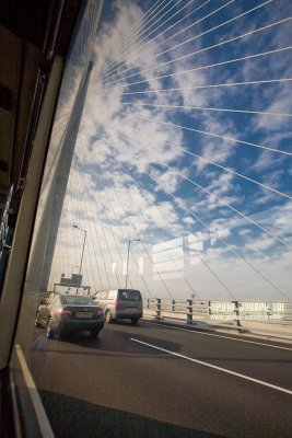 Driving Through the Stonecutters Bridge