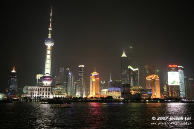 Night shot of Shanghai from the Bund