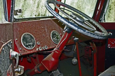 Old Fire Truck Dashboard