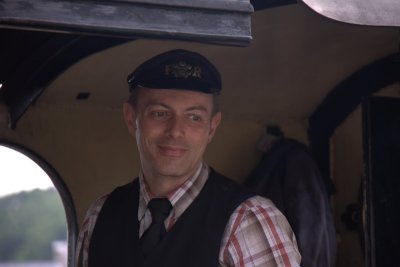 Train Driver On The Welsh Highland Railway