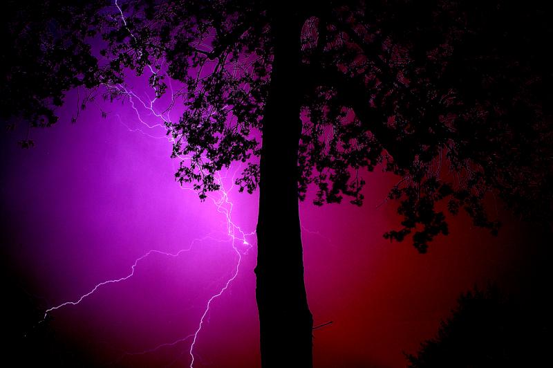 The following are photos of lightning I took on April 18